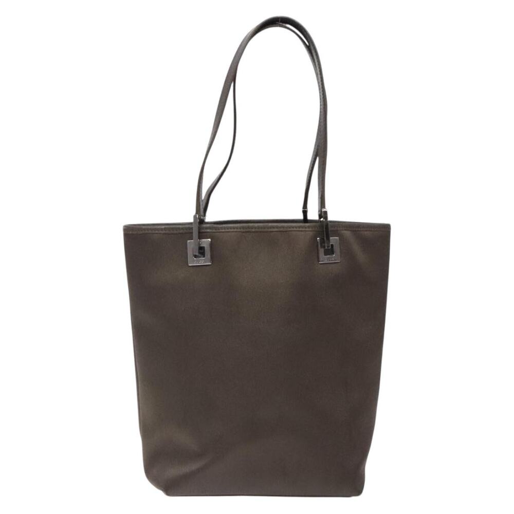 GUCCI Tote Bag Satin Brown Silver 002 002 - Picture 3 of 16